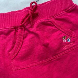 Oshkosh Girls Cotton Skort Skirt Stretch Drawstring Waist Red Size 5